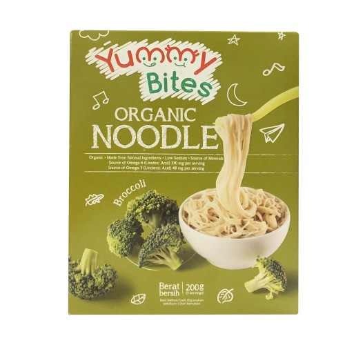 Yummy Bites Organic Baby Noodle 200gr - Broccoli