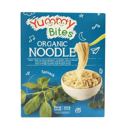 Yummy Bites Organic Baby Noodle 200gr - Spinach