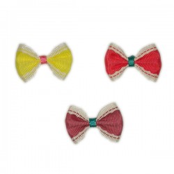 Girlie Glue Vintage Bows - Pink Yellow