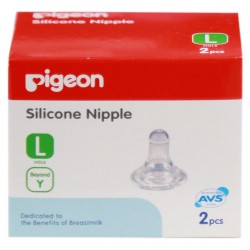 Pigeon Silicone Nipple L - 2pcs