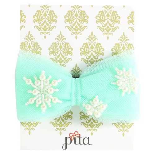 Handmade Pita Baby Headband Bandana Bando Bayi Fufu Snowflake - Green