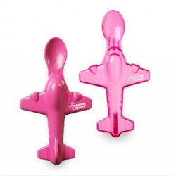 Tommee Tippee Aeroplane Spoon Pink - 2 pack